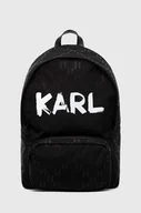 Plecaki - Karl Lagerfeld plecak męski kolor czarny duży wzorzysty - miniaturka - grafika 1