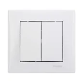 Wyłączniki światła i elektryczne - Schneider Włącznik schodowy podwójny SEDNA biały - miniaturka - grafika 1