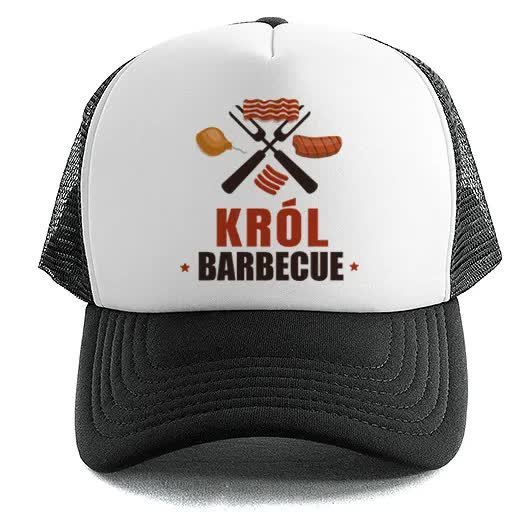 Czapka Czarna Daszek Na Lato KRÓL BARBECUE Wzory
