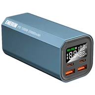 Powerbanki - Powerbank SZYBKIE ŁADOWANIE 20000mAh 4x USB/USB-C MOCNY 100W do LAPTOPA/TELEFONU - niebieski - miniaturka - grafika 1