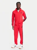 Dresy męskie - adidas Dres Basic 3-Stripes JI8852 Czerwony Regular Fit - miniaturka - grafika 1
