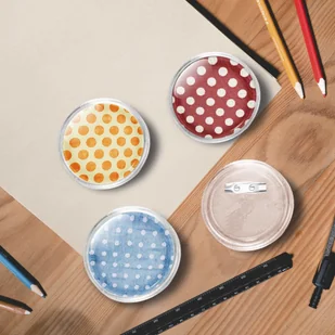 Przypinki z zapięciami, akryl, 58 mm, 100 sztuk - Biżuteria - akcesoria - miniaturka - grafika 1
