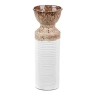 Wazony i flakony - Wazon z glinki ceramicznej ERINA 13X13X35 beżowy - miniaturka - grafika 1