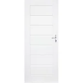 Drzwi wewnętrzne - Skrzydło drzwiowe Prim białe pełne 80 L - miniaturka - grafika 1
