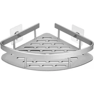 Półki łazienkowe - Półka łazienkowa narożna GOCKOWIAK Lusaka Srebrny - miniaturka - grafika 1