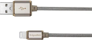 Kabel USB Kruger&Matz USB-A - Lightning 1 m Szary KM0349 - Kable USB - miniaturka - grafika 1