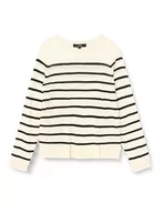 Swetry damskie - Bestseller A/S Damski sweter VMNOVA LS O-Neck GA NOOS, brzoza/paski: czarny, XXL, Birch/Stripes:black, XXL - miniaturka - grafika 1