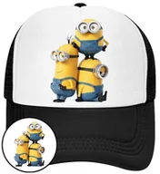 Czapki i chusty sportowe męskie - Czapka z Daszkiem Minionki Czarna z Nadrukiem Na Lato Siatka Bejsbolówka - miniaturka - grafika 1