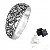 Pierścionki - Srebrny Pierścionek pr. 925 Pierścień z Markazytami Prezent dla Niejr. 22 - miniaturka - grafika 1