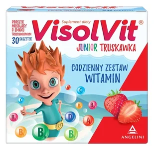 Visolvit Junior Truskawka 30 sasz. - Przeziębienie i grypa - miniaturka - grafika 1