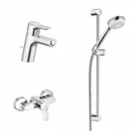 Baterie wannowe i prysznicowe - KLUDI 378450565 PURE&EASY 3in1 Bateria prysznicowa z drązkiem i baterią umywalkową - miniaturka - grafika 1