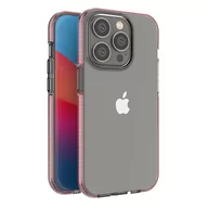 Etui i futerały do telefonów - Spring Case etui iPhone 14 Pro silikonowy pokrowiec z ramką jasnoróżowe - miniaturka - grafika 1