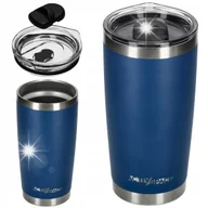 Kubki termiczne - DUŻY KUBEK TERMICZNY 600ML TERMOS NA KAWĘ STALOWY - JAKOŚĆ PREMIUM - miniaturka - grafika 1