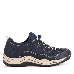 Sneakersy Rieker L0551-14 Granatowy - Półbuty damskie - miniaturka - grafika 1