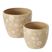 Donice - Boltze Ceramiczny zestaw donic Honey beżowy - miniaturka - grafika 1