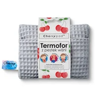 Termofory - Termofor z pestek wiśni CHERRYPAD Wafelek, szary - miniaturka - grafika 1