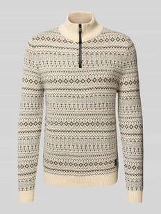 Sweter z dzianiny z prążkowanymi wykończeniami - Swetry męskie - miniaturka - grafika 1