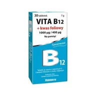 Przeziębienie i grypa - VITABALANS VITA B12 + KWAS FOLIOWY Tabletki do ssania o smaku miętowym 30 tabl 3511941 - miniaturka - grafika 1