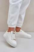 Sneakersy damskie - Damskie Sneakersy Big Star NN274211 Białe-40 - miniaturka - grafika 1