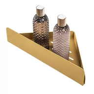 Półki łazienkowe - Półka ścienna pod prysznic łazienkowa Narożna złota w stylu LOFT - miniaturka - grafika 1