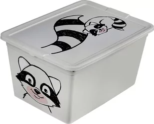 BRANQ - Pojemnik na zabawki - Animal - Szop - biały - 15 L - Pojemniki na zabawki - miniaturka - grafika 1