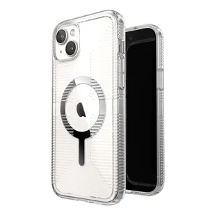 Speck Gemshell Grip + MagSafe - Etui do iPhone 15 Plus (Clear / Chrome Finish) - Etui i futerały do telefonów - miniaturka - grafika 1