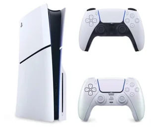 Sony PlayStation 5 Slim + DualSense Chrome Pearl - Konsole Playstation - miniaturka - grafika 1
