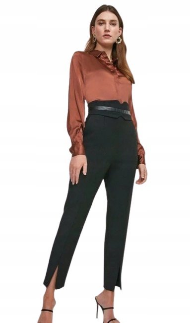 KAREN MILLEN SPODNIE ELEGANCKIE WYSOKI STAN 38 2AXC4_B* 38 2AX