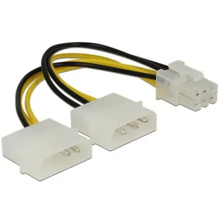 Delock KABEL ROZDZ. ZASIL 2XHDD/1XPCI EXPR. 6PIN(82315) - Kable komputerowe i do monitorów - miniaturka - grafika 1