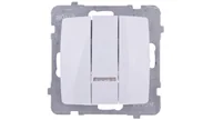 Wyłączniki światła i elektryczne - Ospel Karo biały łącznik potrójny ŁP-13SS/m/00 ŁP-13SS/m/00 - miniaturka - grafika 1
