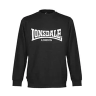 Bluzy męskie - Lonsdale czarna bluza męska Essential, Rozmiar XL - miniaturka - grafika 1