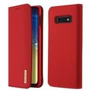 Etui i futerały do telefonów - Dux Ducis Wish skórzane etui pokrowiec ze skóry naturalnej Samsung Galaxy S10e czerwony - miniaturka - grafika 1