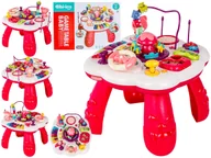 Zabawki interaktywne dla dzieci - STOLIK MUZYCZNY DLA DZIECI PIANINKO CZERWONY - miniaturka - grafika 1