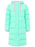 Kurtki damskie - Zwillingsherz Płaszcz pikowany "Smile Everyday" w kolorze miętowo-jasnoróżowym - miniaturka - grafika 1