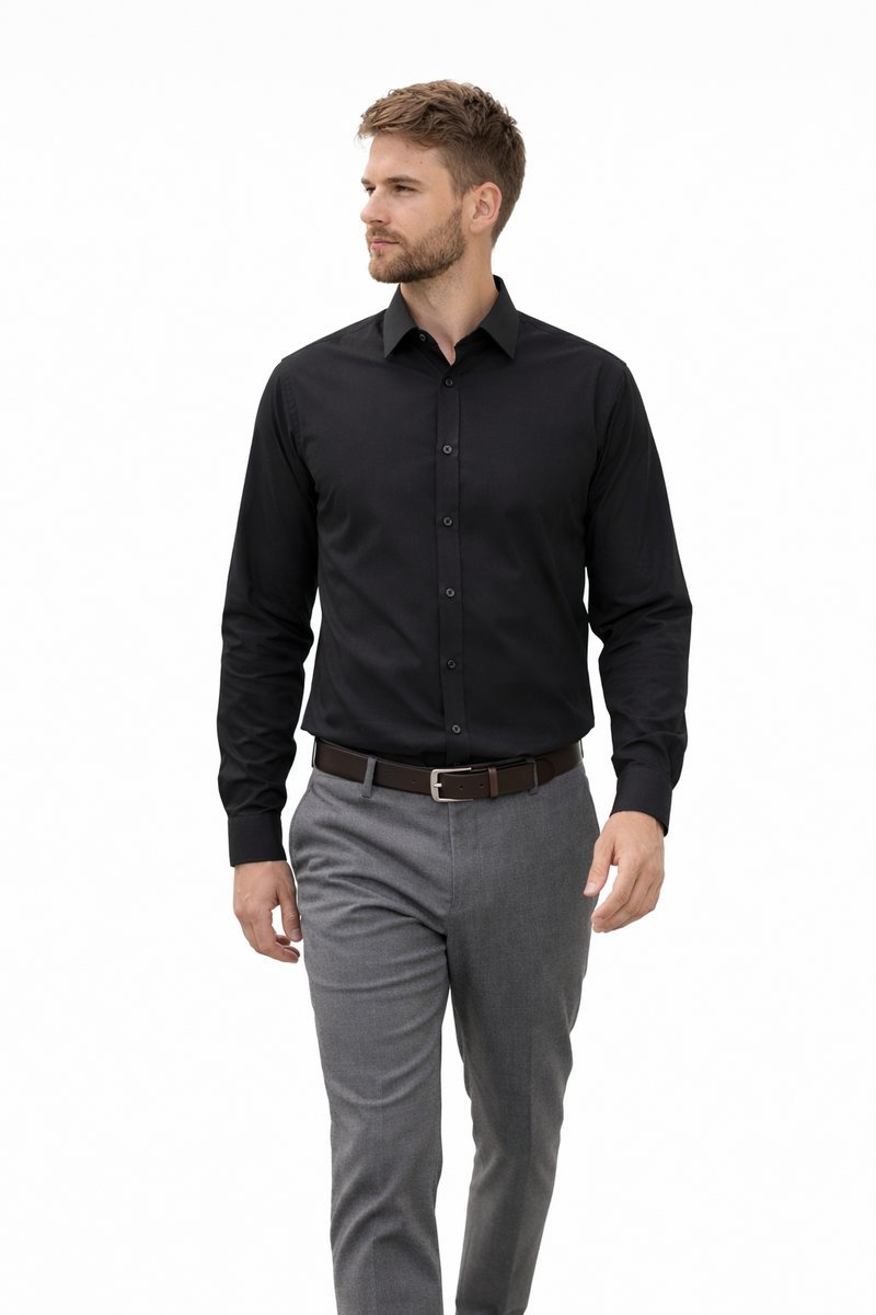 MICHAEL KORS MĘSKA ELEGANCKA CZARNA KOSZULA NA GUZIKI 41 I3A