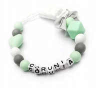 Akcesoria do smoczków - Silikonowa zawieszka dla niej CÓRUNIA przypinka - miniaturka - grafika 1