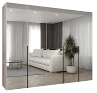 Szafy - Szafa uchylna otwierana ALICANTE 3 250 wys. 202 cm Biały + u. Czarny - miniaturka - grafika 1