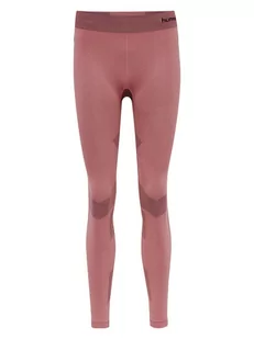 Hummel Legginsy sportowe "First" w kolorze różowym - Spodnie sportowe damskie - miniaturka - grafika 1