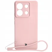 Etui i futerały do telefonów - Etui Bizon Case Silicone Sq do Xiaomi Poco X6 / Xiaomi Redmi Note 13 Pro 5G, jasnoróżowe - miniaturka - grafika 1