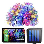 Lampy ogrodowe - Polux Girlanda solarna Flowers 50 szt. IP44 RGB LED - miniaturka - grafika 1
