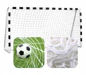Piłka nożna - Wzmocniona Super Mocna siatka do bramki piłkarskiej 240x160x90cm 3mm - miniaturka - grafika 1