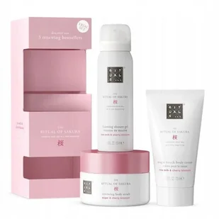 RITUALS SET The Ritual of Sakura peeling do ciała 125gr + pieniący żel pod prysznic 50ml + krem do ciała 70ml - Zestawy kosmetyków damskich - miniaturka - grafika 1