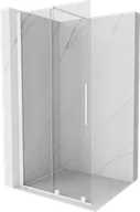 Ścianki i drzwi prysznicowe - Mexen Velar drzwi prysznicowe rozsuwane Walk-in 80 cm, transparent, białe - 871-080-000-03-20 - miniaturka - grafika 1