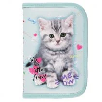 Piórnik dwuklapkowy bez wyposażenia ST.RIGHT PC3 My Little Friend mint Kitty - Piórniki - miniaturka - grafika 1
