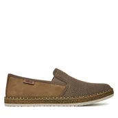 Espadryle męskie - Półbuty Rieker CEO-B5265-65 Beżowy - miniaturka - grafika 1