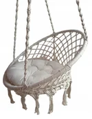 Poduszki ogrodowe - Poduszka na Fotel Bocianie Gniazdo beż dom ogród - miniaturka - grafika 1