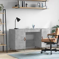 Biurka - vidaXL Biurko, szarość betonu, 140x50x75 cm, materiał drewnopochodny - miniaturka - grafika 1