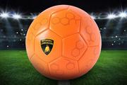 Piłka nożna - Lamborghini piłka nożna LFB552-5 pomarańczowa rozmiar 5 - miniaturka - grafika 1