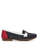 Mokasyny damskie - Rieker Mokasyny 40065-14 Granatowy - miniaturka - grafika 1