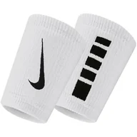 Koszykówka - Frotki Na Nadgarstek Nike Elite Doublewide Wristbans 2 Szt. Biało-czarne N1006700101os - miniaturka - grafika 1